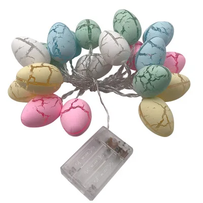 

new neon 2020 Easter Decoration 1.8m Eggs Shaped LED Light String DIY Decor for Easter Party Easter Garland Ornament for home