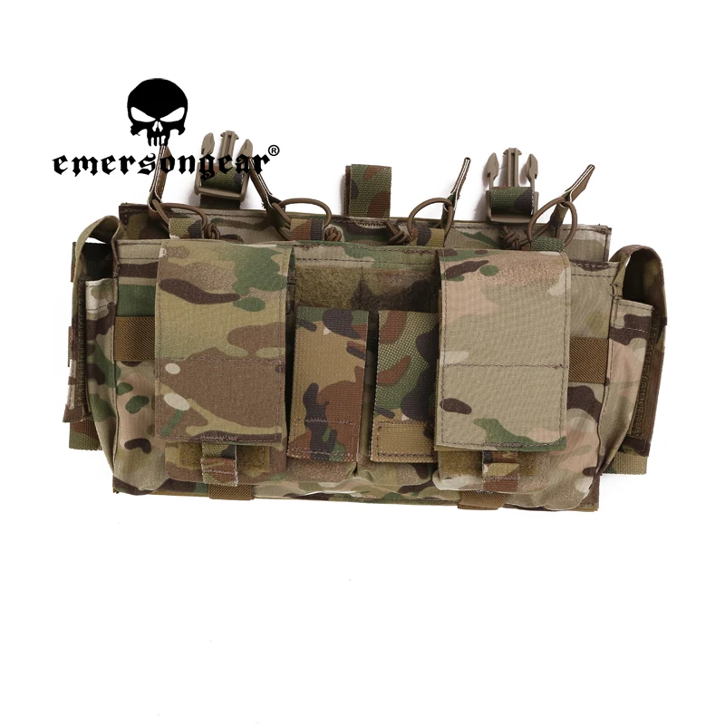 Emersongear Tactical 556 Magazine Bag Multicam Mag Pouch Panel For Airsoft Chest Rig Vest Outdoor Hunting Shooting Paintball