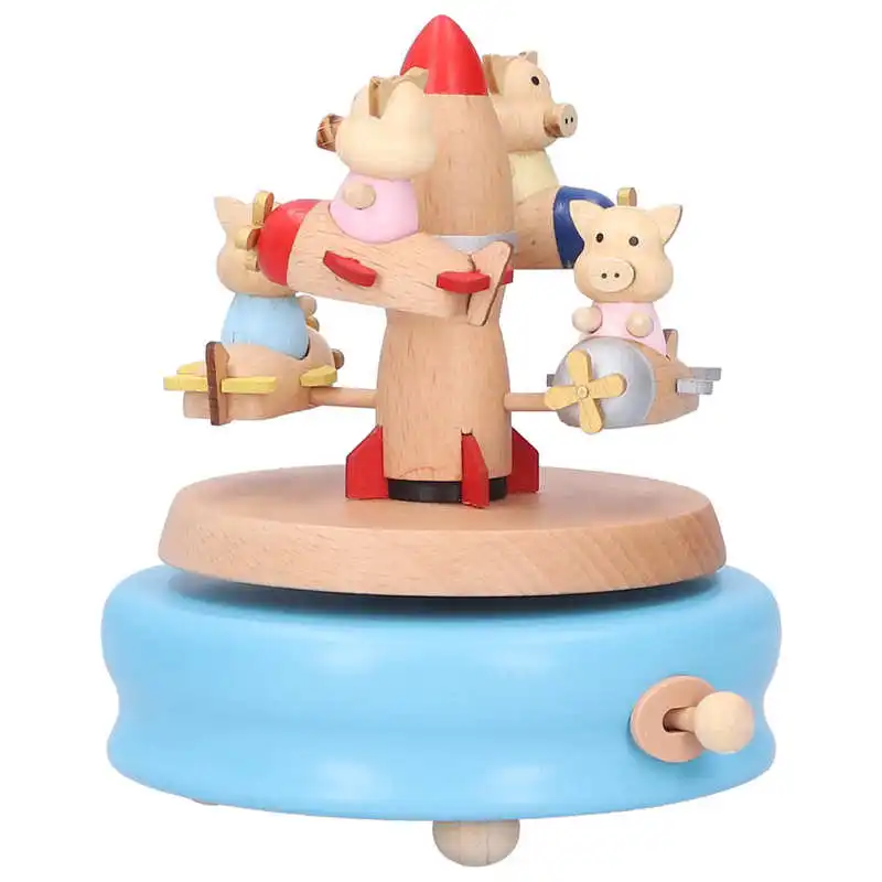 

Music Box Rotating Music Box Beech Wood for Home Decor