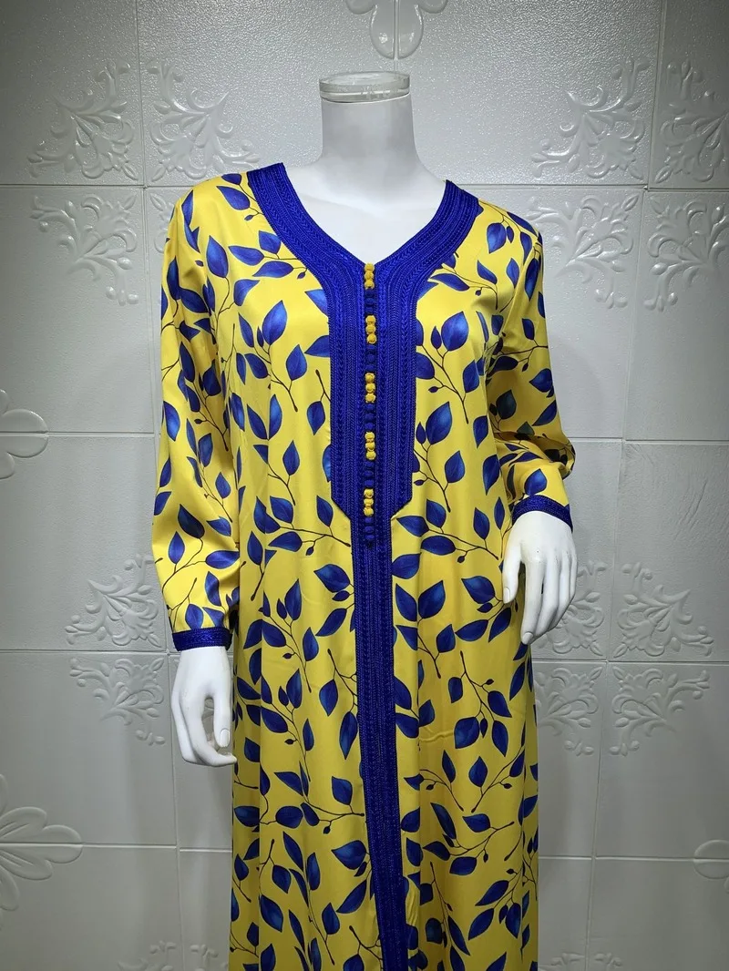 Ramadan Eid Mubarak Hijab Dress for Women Modest Muslim Jalabiya Dubai Abaya Turkey Arabic Moroccan Kaftan Islamic Clothing 2021