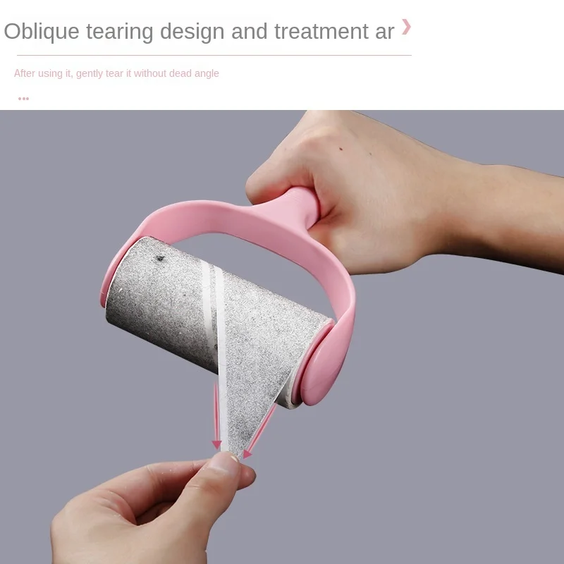 

Household hair bonder with lid and tear-off roller replaces paper felt roller brush to dip and remove hair artifacts to stick