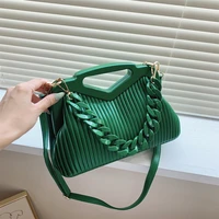 top brand triangle handbag designer pleated shoulder bag for women clutch purses high quality crossbody bag satchels hobo bags