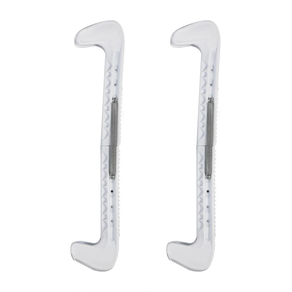 

1 Pair Plastic Ice Skate Blade Protectors On Hard Concrete Ground (white)