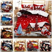 christmas themed duvet cover cartoon dog printed bedding set chic winter snowflake comforter cover for girls daughter bedroom