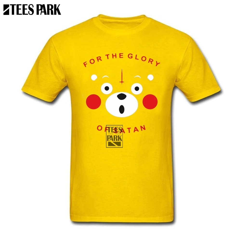 Дизайнерская футболка для кумамона мужчин взрослых с круглым вырезом и