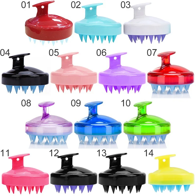 

Head Massage Brush Soft Hair Scalp Brush Washing Comb Brush Silicone Shampooing Massage Brush Beauty Tool home