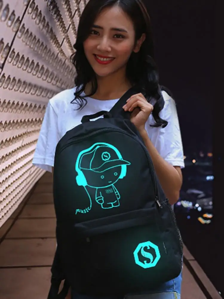 Большой светящийся Музыкальный Рюкзак с USB портативный уличный дорожный