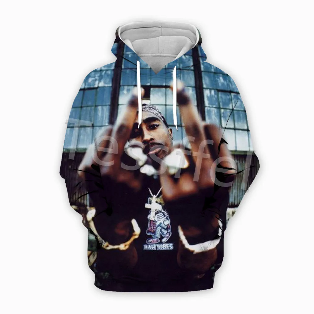 

Tessffel 3D Printed Rapper 2pac Rap Star Trendy Hip-Hop Goodie Street Harajuku Autumn/Winter Unisex Casual Sweatshirt Style-7