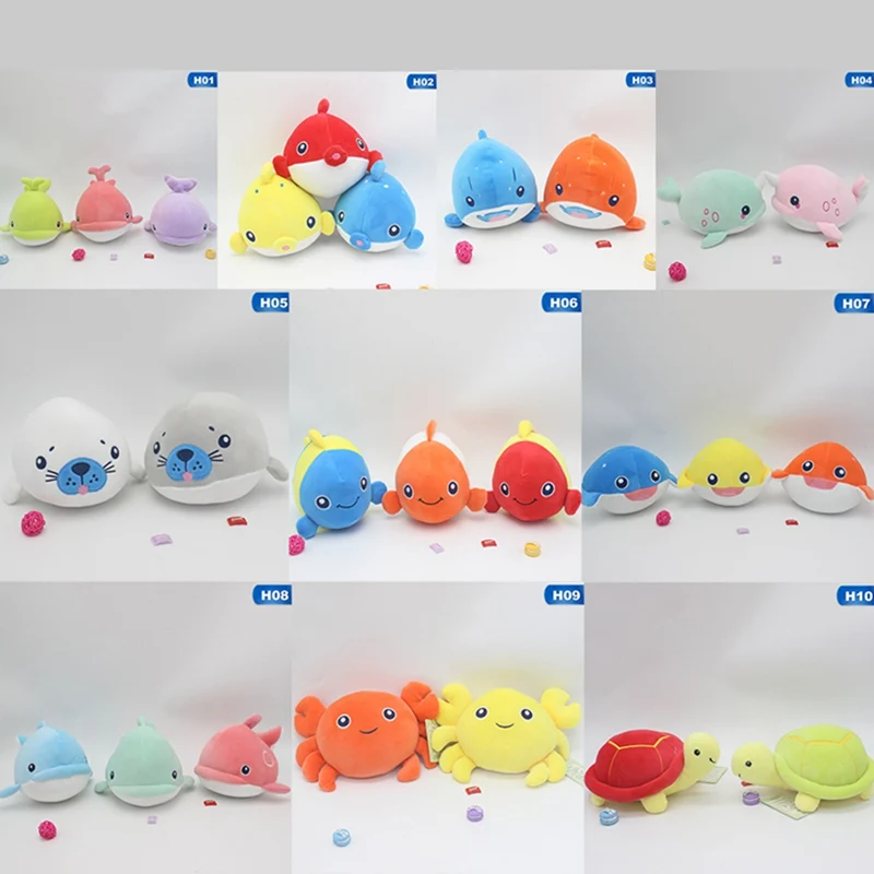 1 шт. милые рыбки-крабы морские животные плюшевые игрушки хлопковая плюшевая