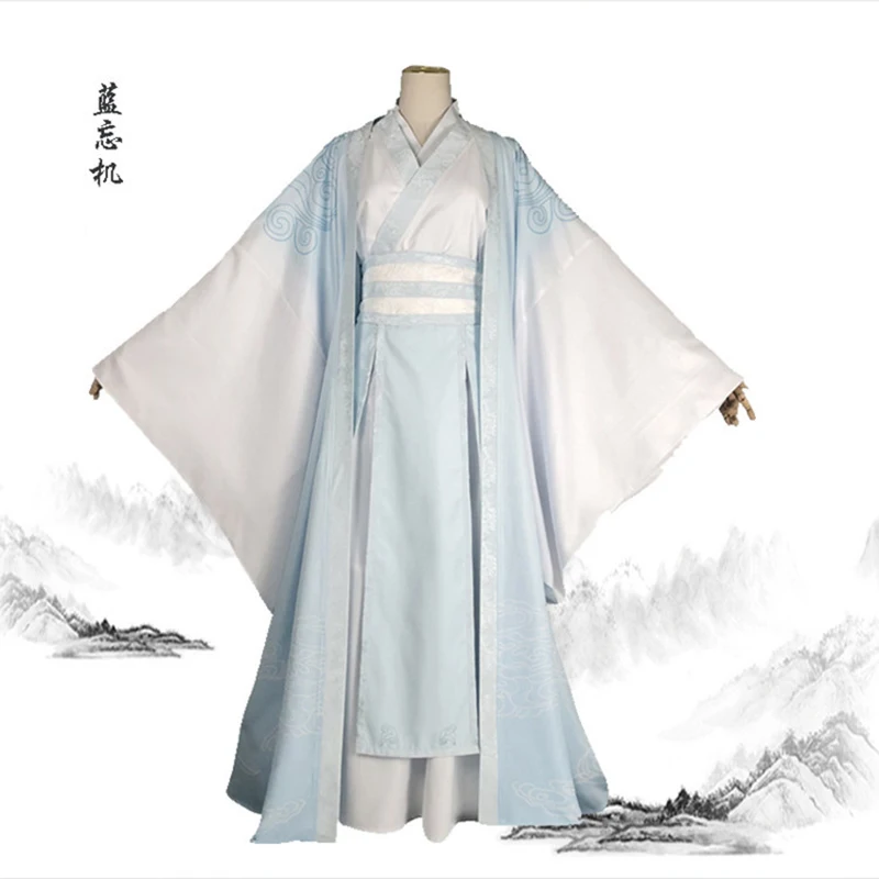 Мужской и Женский костюм Hanfu Mo Dao Zu Shi Косплей Wei Wuxian одежда Weiying Yiling Ancor Lan Wang Ji