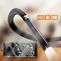 hd usb c endoscope semi rigid cable waterproof 7mm lens 6leds light snake endoscope camera for android phone pc