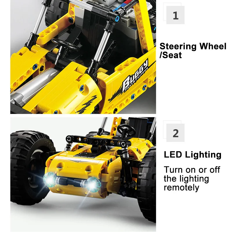 

522Pcs Bricks Cada RC Buggy Car Model Building Blocks Boy Birthday Present Kids Gifts Remote Control Toys For Children