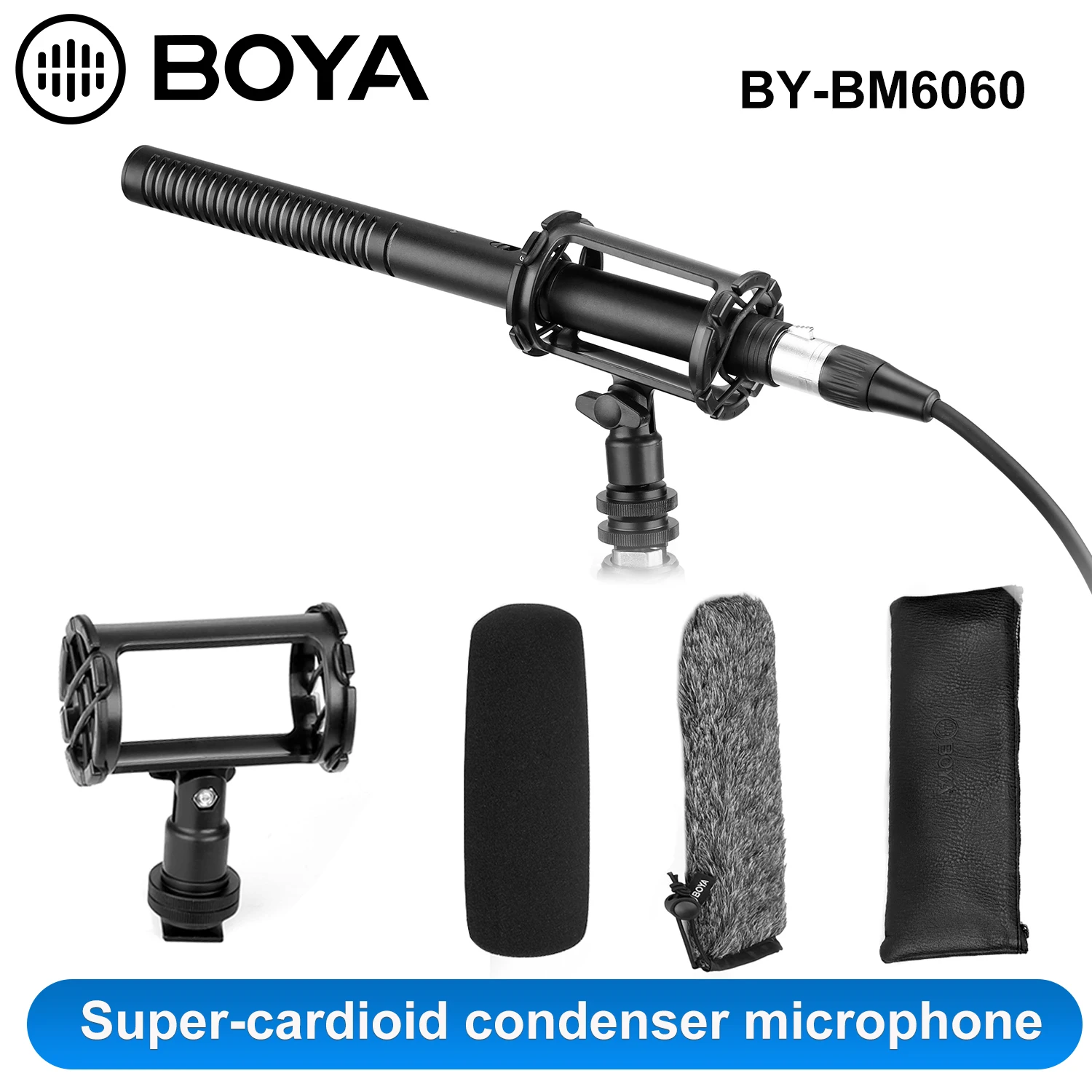 BOYA BY-BM6060 профессиональный микрофон для ружья суперкардиоидный конденсаторный