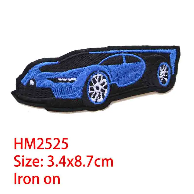 Мультфильм декоративная заплатка Lamborghini синий и красный цвета автомобилей