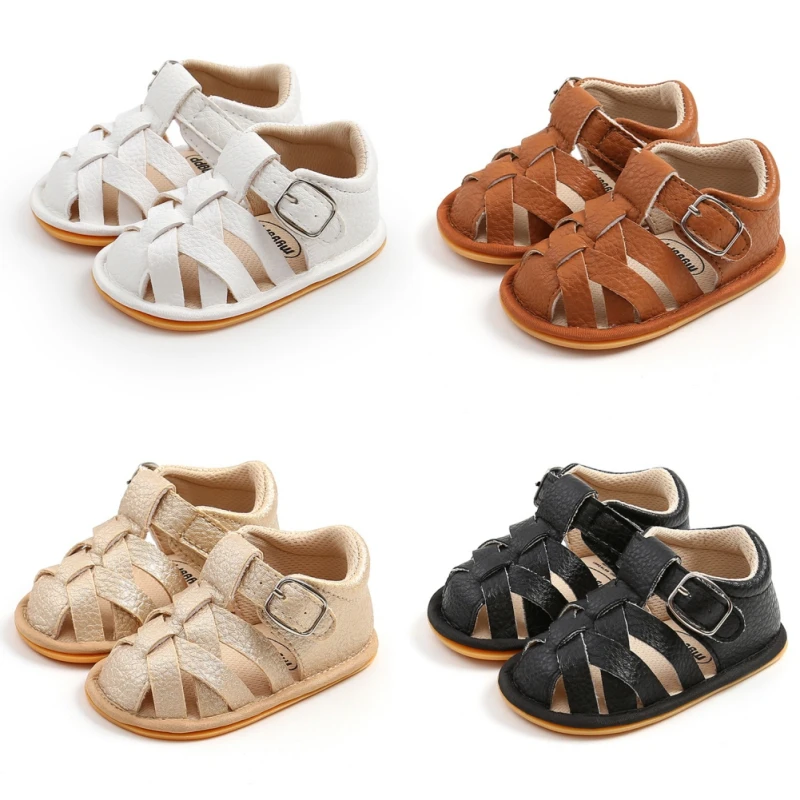 

2021 Fashion Summer Newborn Infant Baby Boys Girls PU-Lether Shoes Soft Sole Hollow Sneakers Sandals Shoes Fit For 0-18M