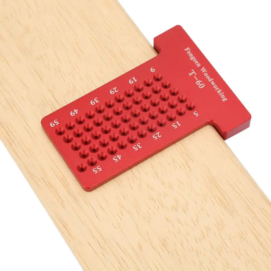 

Woodworking T-type Aluminum Alloy Scriber Aluminum Alloy Hole Gauge Carpenter Marking Tool Wear Resistant And Durable