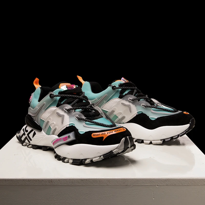 

Men's platform Sneakers 2020 New Fashion Breathable Colorful Men Chunky Shoes Trainers Street Style Male Footwear