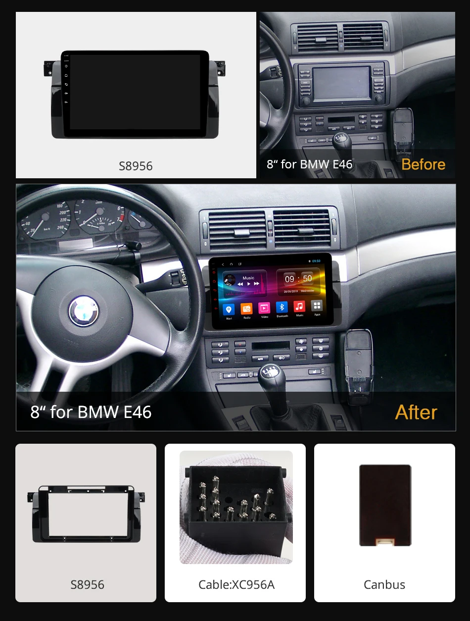 Ownice K3 K5 K6 Android 9 0 2 Din Восьмиядерный 360 панорамный автомобильный DVD Navi плеер для BMW E46