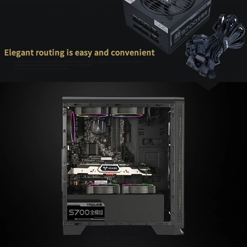 

HOT-TAISU Max 650W Power Supply LED Fan 8 Pin PCI SATA ATX 12V PC Computer Power Supply for Desktop Gaming Computer