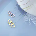 Индивидуальная гравировка имени в форме сердца на заказ, подвеска из нержавеющей стали, ожерелье, женское ювелирное изделие, подарок на день матери