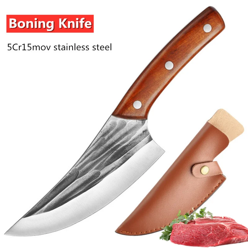 

Hand Forging Boning Knife Butcher Special Slaughter Knife Sharp Pig, Cattle and Sheep Segmentation Skinning Knife Meat Cleaver