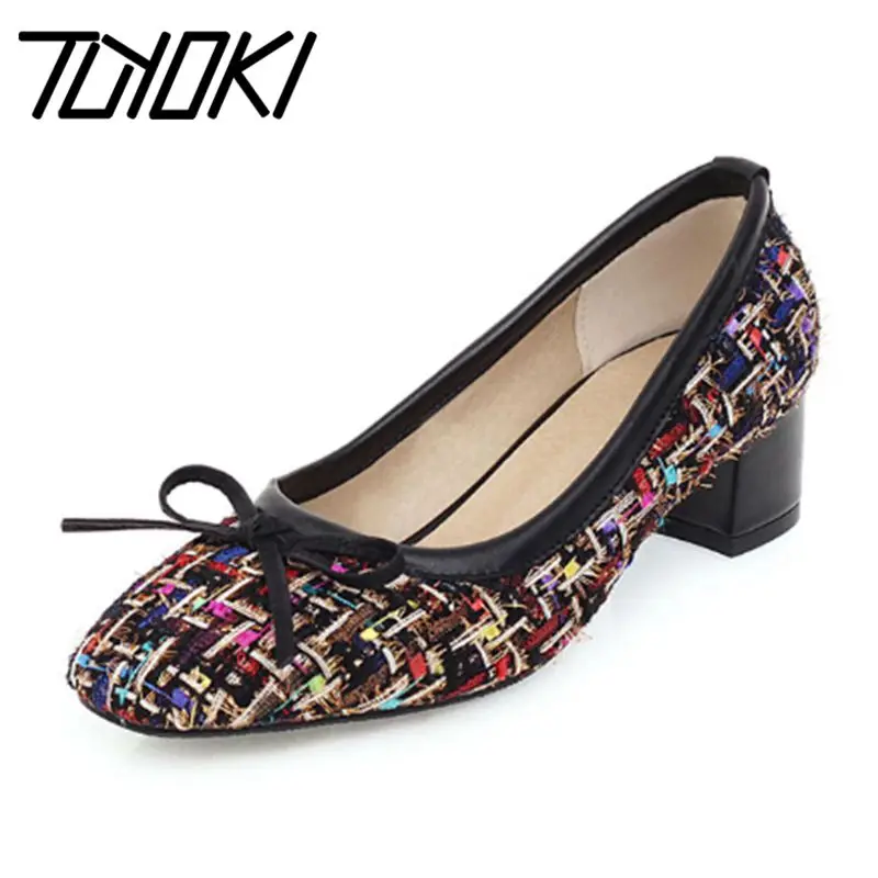 

Taoffen/Повседневные Вечерние свадебные туфли-лодочки; весенние лаконичные туфли-лодочки; Туфли с круглым носком и бантом; женская обувь; разме...