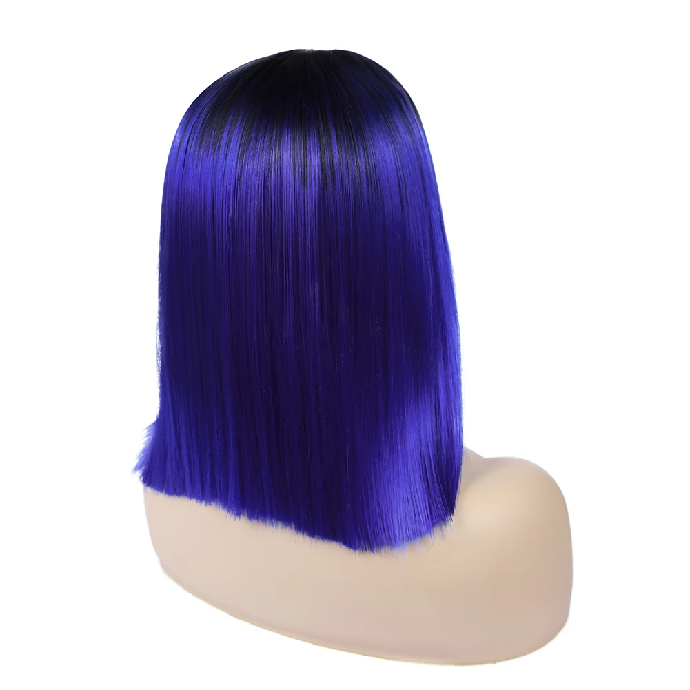 FAVE Ombre Грязный серый коричневый/розовый/Блонд короткие прямые термостойкие синтетические волосы парик для черных/белых женщин Косплей или вечерние