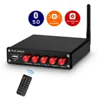 Цифровой Hi-Fi усилитель Nobsound, мини усилитель звука, Bluetooth 5,0, 2,1 каналов, стерео усилитель для сабвуфера, Мощный USB музыкальный плеер, 50 Вт * 2 + 100 Вт