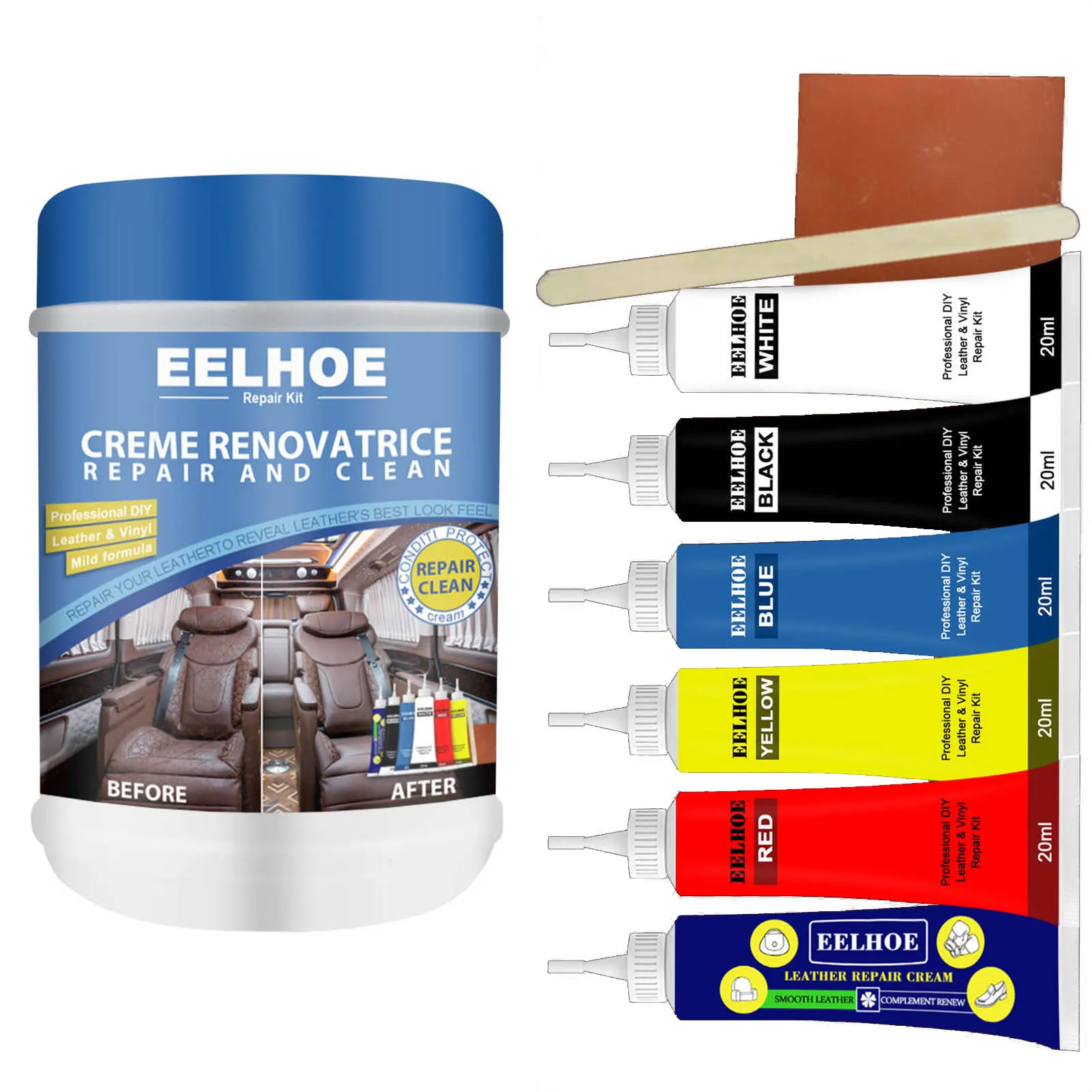 

Car Leather filler Repair Cream Leather Vinyl Repair Filler Scratch Restoration Cracks Rips Tool for Leather Sofa Couches