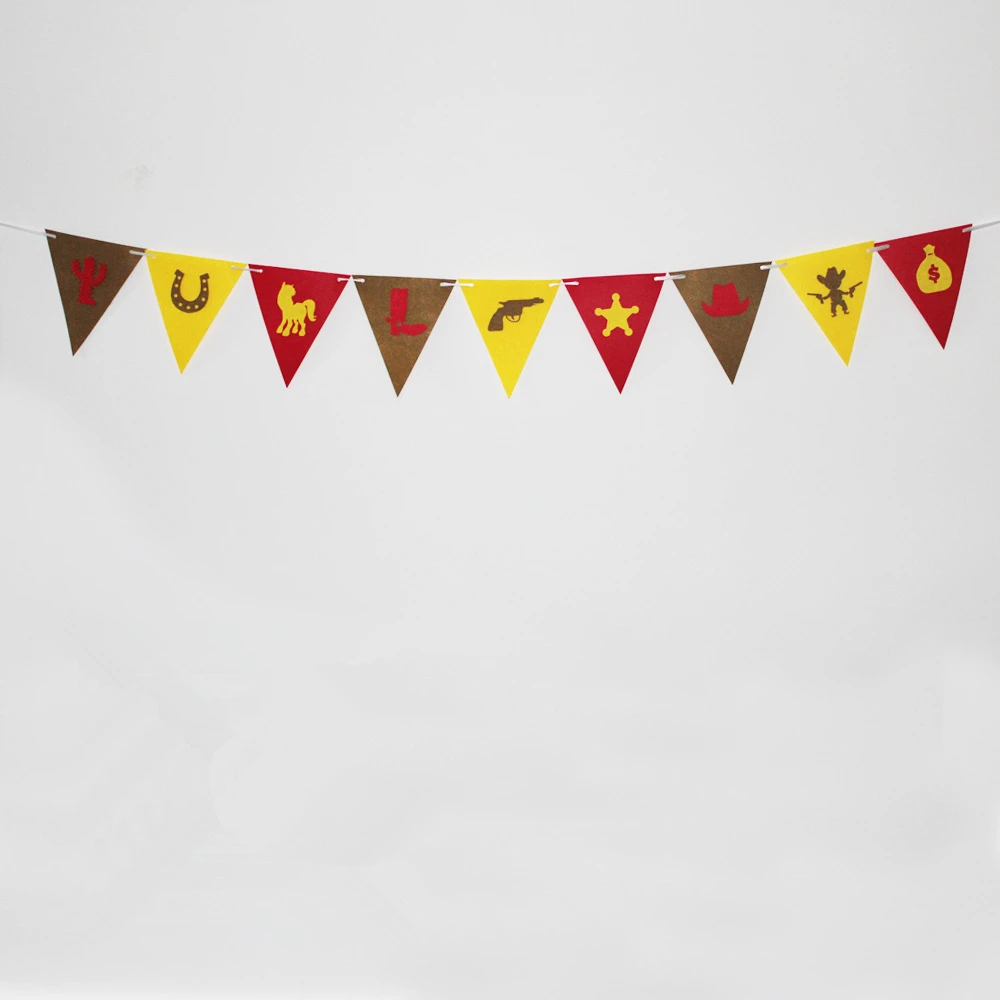 Украшения для вечерние в западном стиле ковбойский тематический баннер ботинки