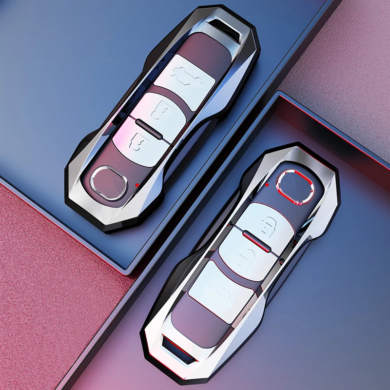 Металлический Автомобильный Брелок чехол Крышка защитный костюм для Mazda брелка с