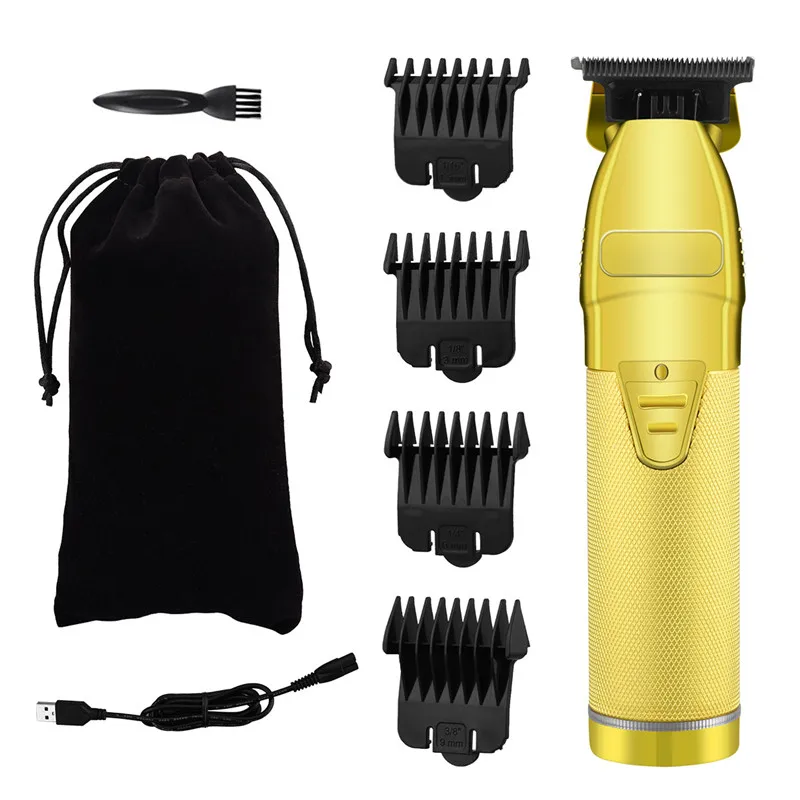 

USB Перезаряжаемый триммер для волос Pro, для мужчин, лезвие из нержавеющей стали, машинка для стрижки, мощный, низкий уровень шума, отделка, стр...