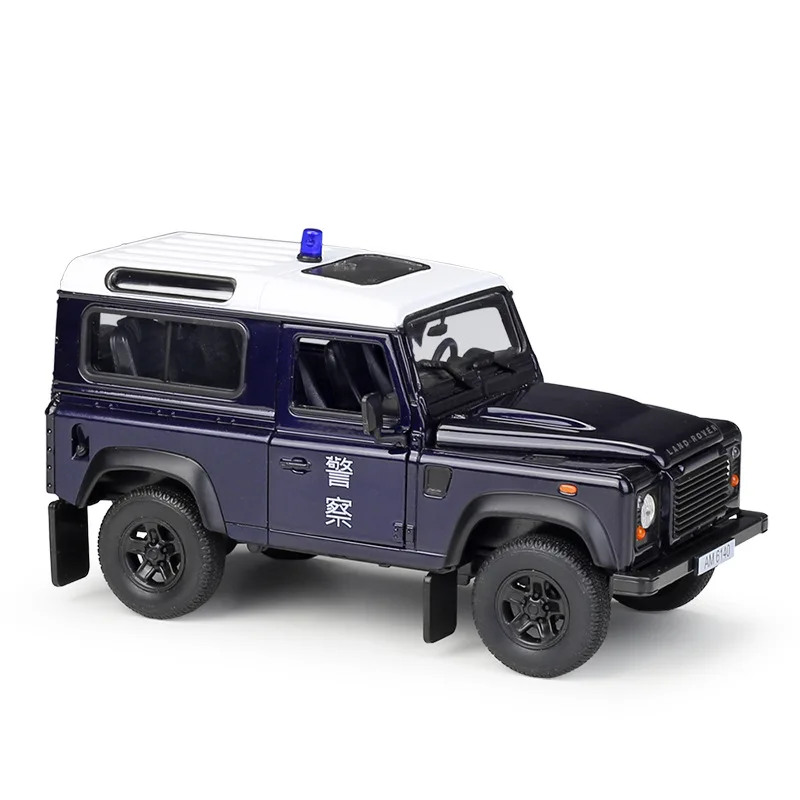 

Welly 1:24 Land Rover Defender Hong Kong полицейский автомобиль Ver металлический автомобиль литый под давлением модель автомобиля коллекция игрушек Рождест...