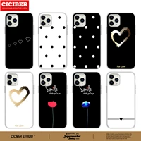 cartoon heart phone cases for iphone 12 pro xs max xr 7 8 6 plus 6s 5 soft tpu back cover for iphone 11 se 2020 coque fundas