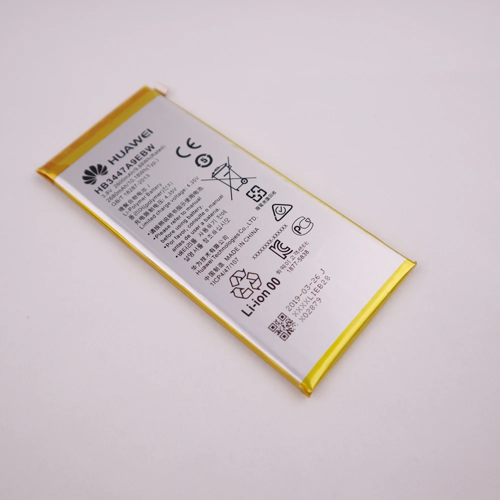 Оригинальная сменная батарея 2600 мАч HB3447A9EBW батарея для Huawei Ascend P8 GRA-L09/UL00/CL00/TL00/TL10/UL10 батарея