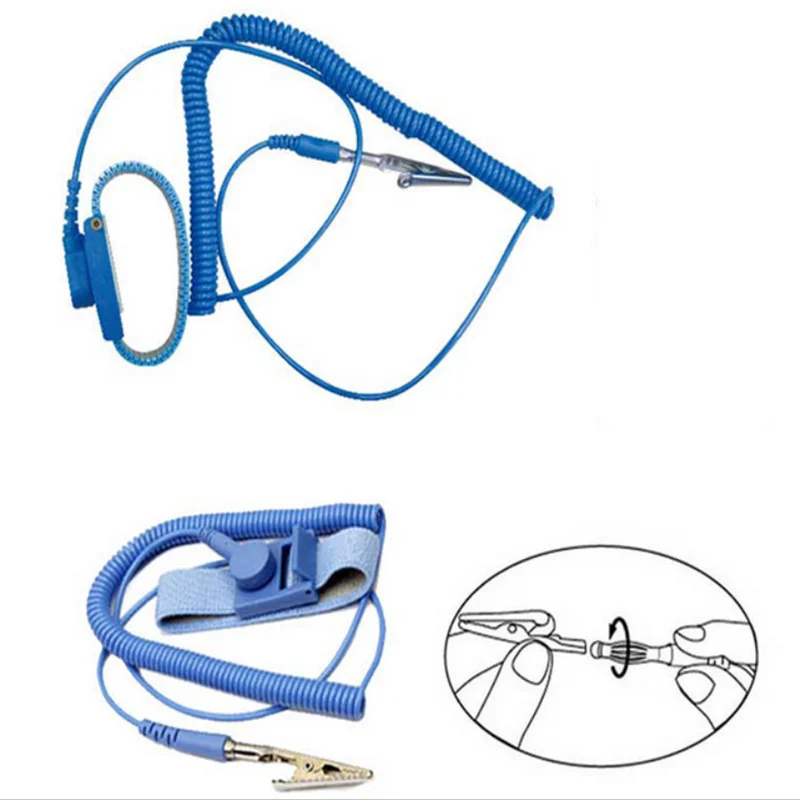 Регулируемый Антистатический браслет электростатический разрядный кабель ESD