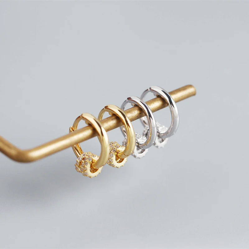 

PONYKISS Trendy 925 Sterling Silver Detachable ring Zircon Hoop Earrings for Women Anniversary Fine Jewelry chic Accessory