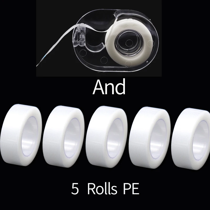 Волокно для наращивание ресниц Free Eye Pads Rolls Micropore Tape белая лента под глаза бумажные