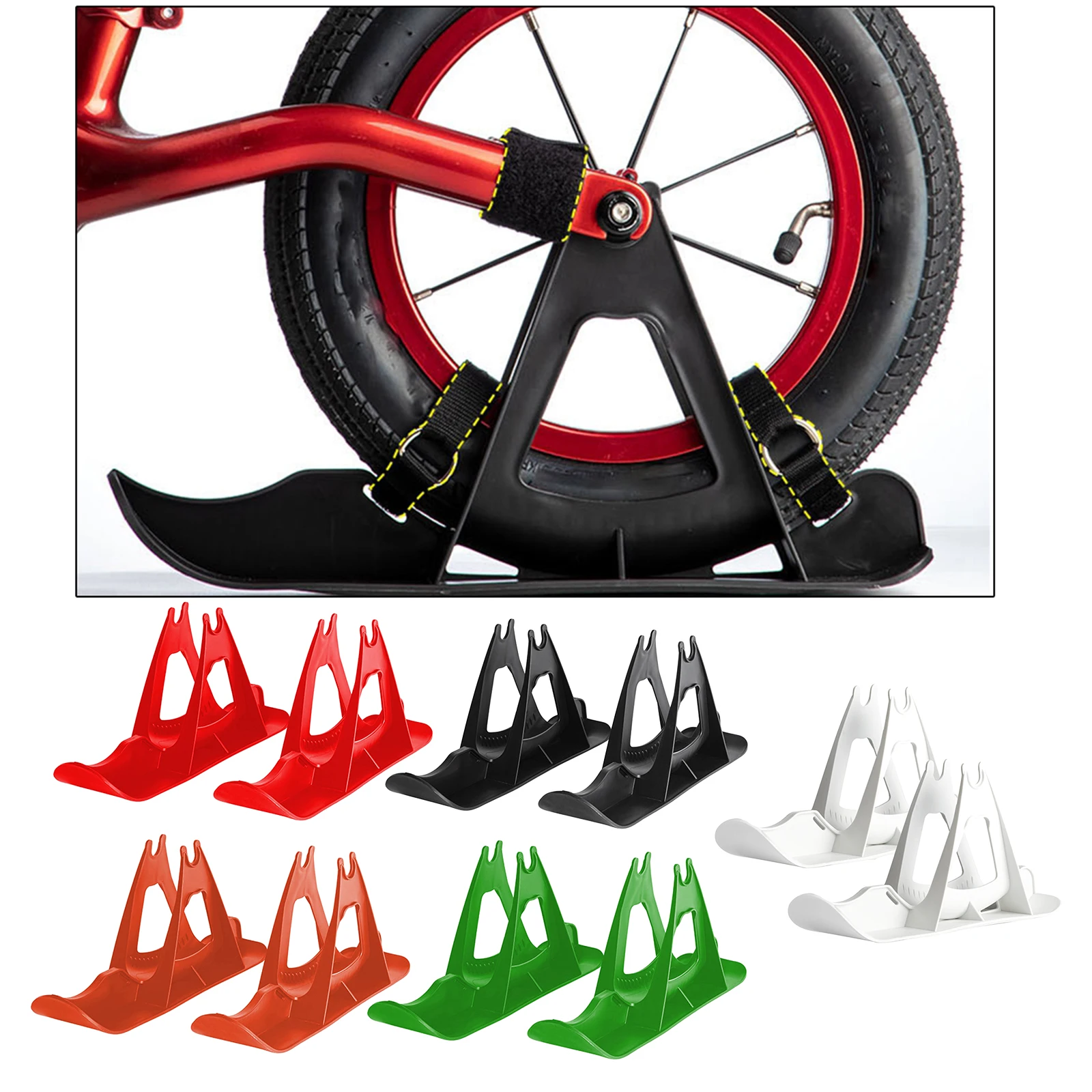 

PE Durable Ski Balance Bike Sled 2-in-1 Toboggan Toy Snow Sledge Flat Bottom