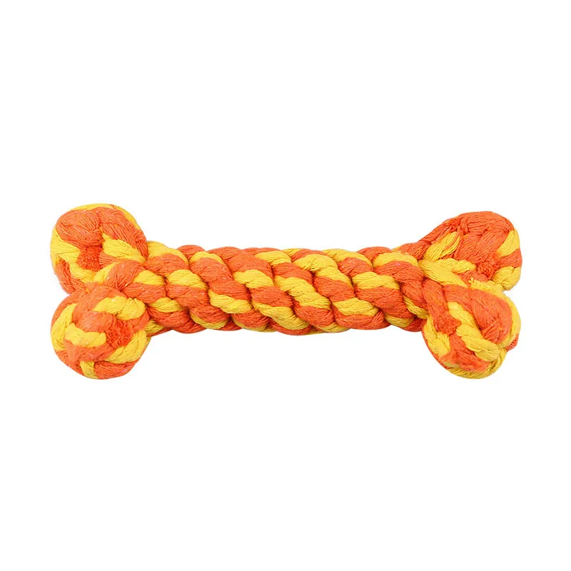 

New Pet Supplies Handmade Dog Chew Toy Cat Ball Dog Suitable Teddy Chihuahua Cotton Rope Puppy Molar Stick Training Accessories