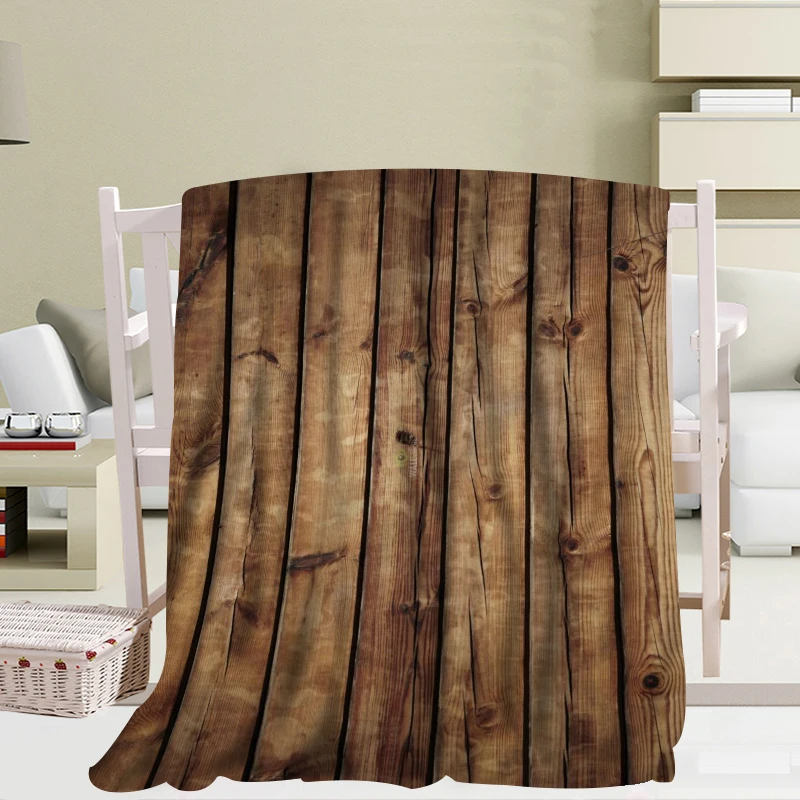 

High Quality Old Wood Blankets 3D Printing Soft Blanket Throw On Sofa/Bedding Portable Adult Travel Cover Blanket