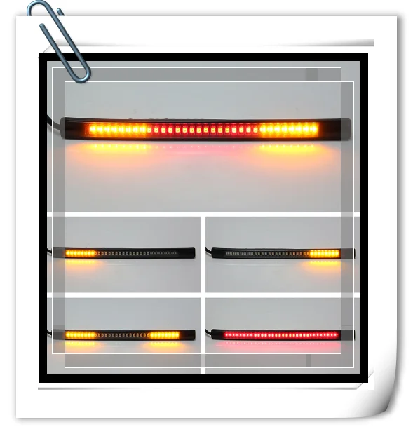 Световая балка для мотоцикла с тормозным сигналом тормоза и мигающей пластиной