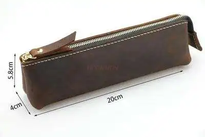 Ball Pen Pen Stationery Box Leather Retro Pencil Case