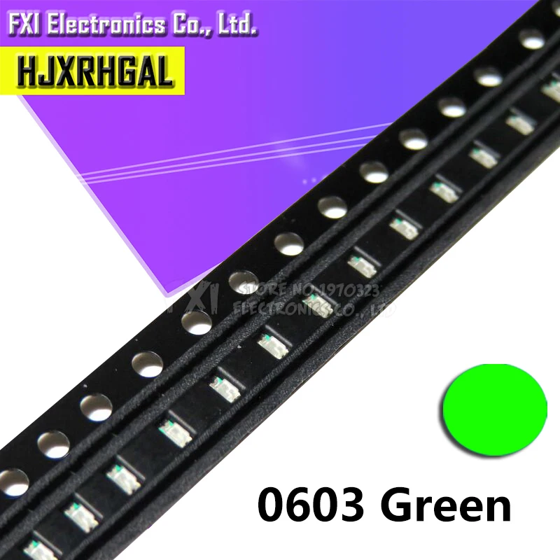 100 шт. зеленый 0603 SMD светодиодный светильник новый оригинальный | Электронные