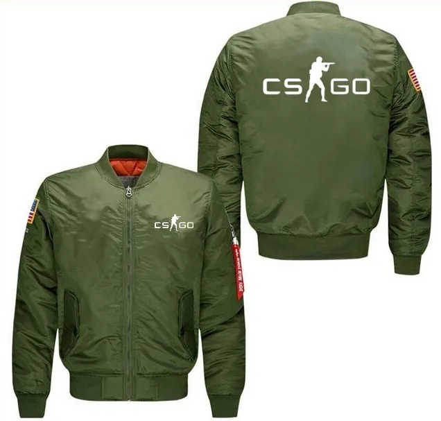 Мужская Летающая куртка Game CS GO зимняя теплая Приталенная толстовка в стиле