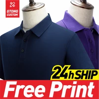 mens polo shirt comfortable business casual short sleeved printed design high quality individual company group logo custom tops