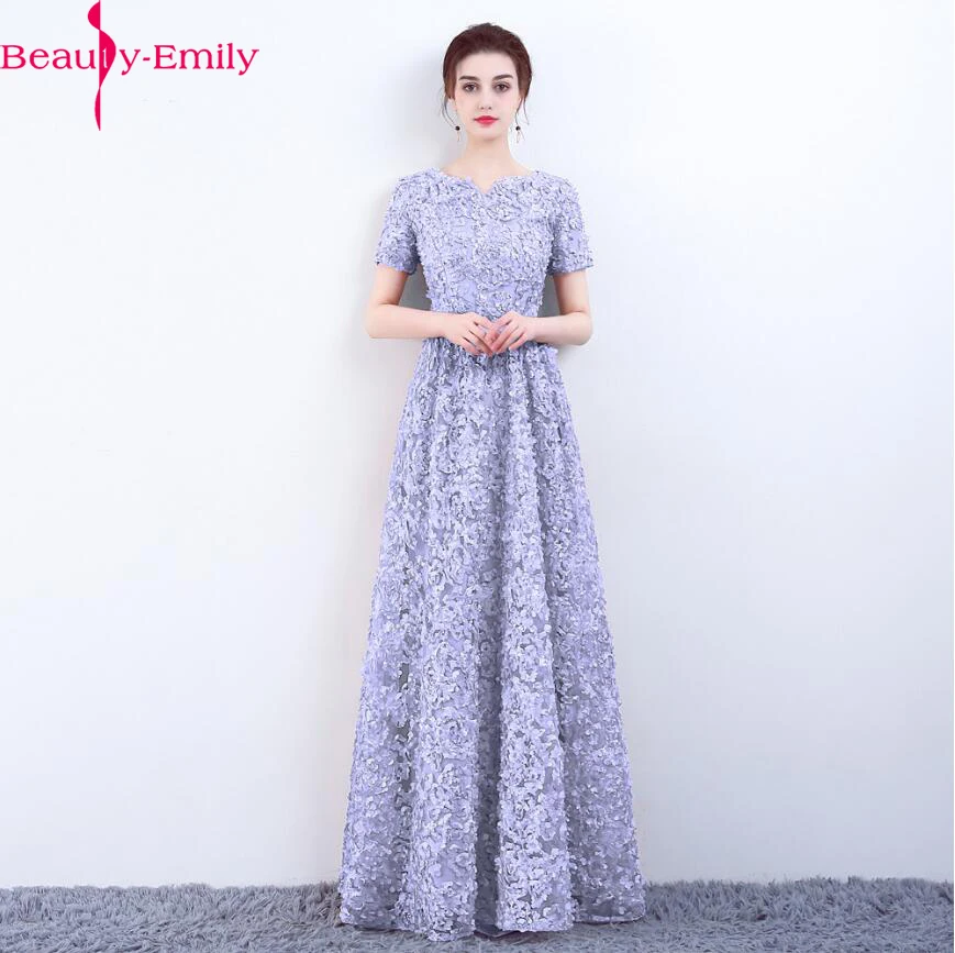 Элегантное кружевное вечернее платье цвета хаки простое до пола для выпускного