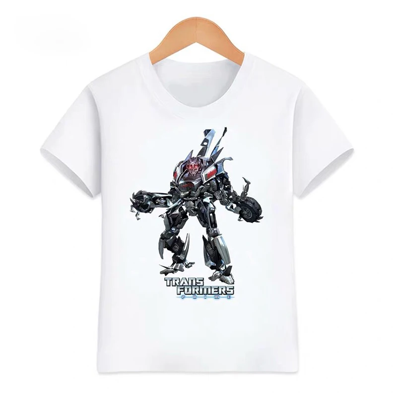 

Kids T-Shirts Boys Girls Children Clothes New Summer Cartoon Car Robot Print Graphic Baby Clothes Tees Tops for Girls T Shirts