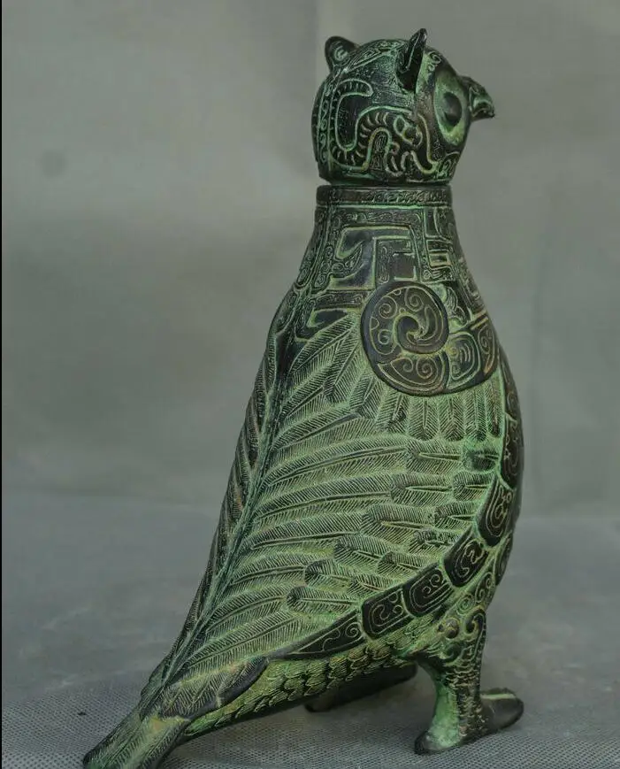 Бесплатная доставка античная старинная китайская Бронзовая посуда чайник для