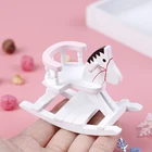 112 миниатюрное деревянное кресло-качалка для кукольного домика, мебель для детской комнаты, украшение для кукольного дома, аксессуары, игрушки для детей